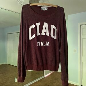 Wildfox Ciao Italia Baggy Beach Jumper XS